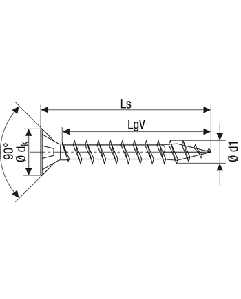 tornillería cabeza plana 4.0x30 tornillos para madera | Precio profesi