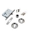 Kit de Cerradura Puerta Corredera Cilindro Redonda