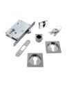 Kit de Cerradura Puerta Corredera Cilindro Redonda