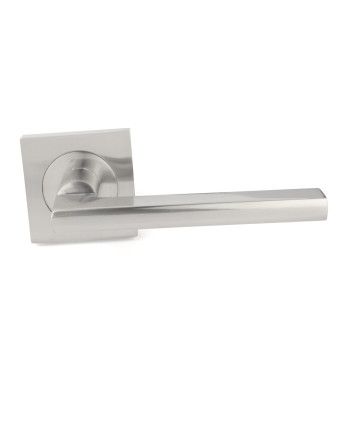 Manillas Rico Níquel Satinado Roseta Cuadrada 50x50 mm | Juego Puertas