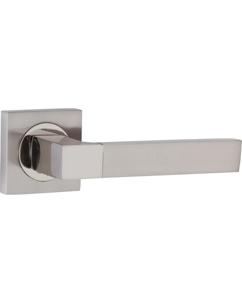 Manillas Dicapri Bicolor Níquel Satinado Roseta Cuadrada 50x50 mm