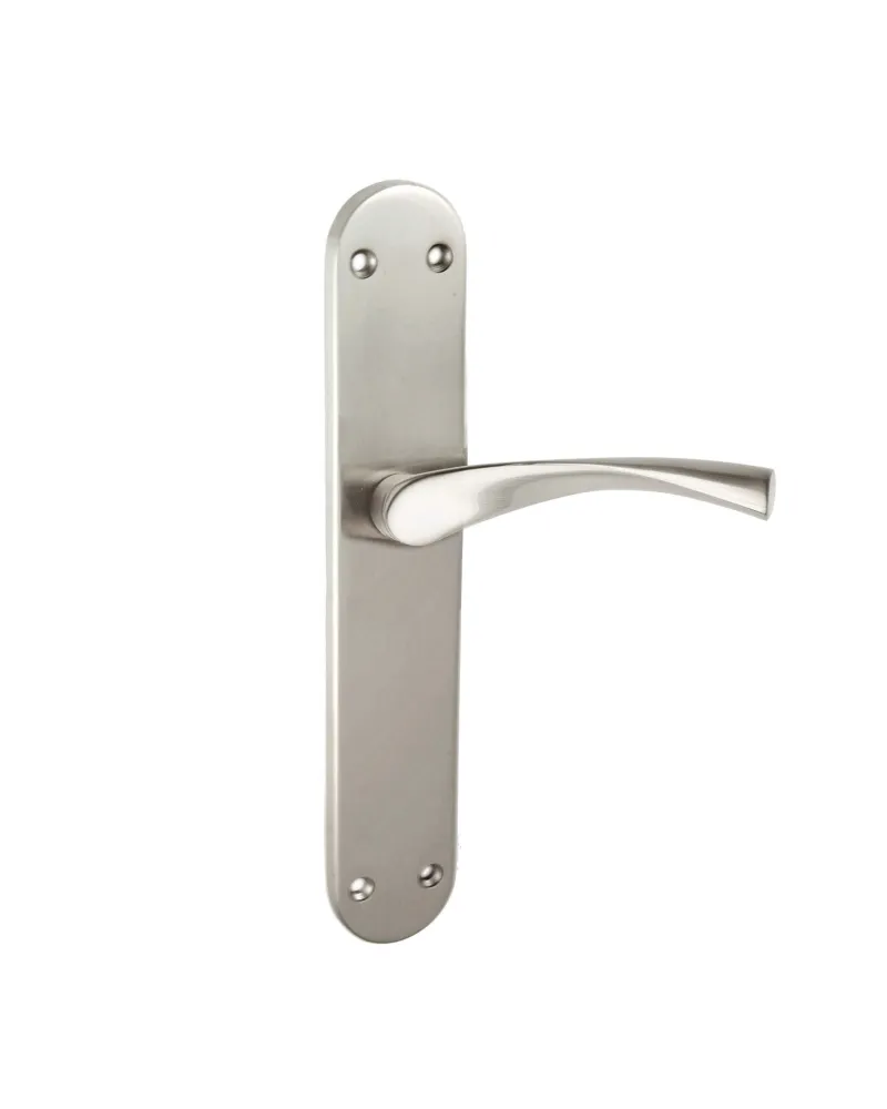 Manillas Mod.1 con Placa Níquel Satinado 247x41 mm | Juego Puertas