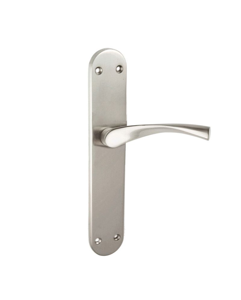 Manillas Mod.1 con Placa Níquel Satinado 247x41 mm | Juego Puertas