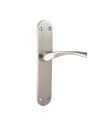Manillas Mod.1 con Placa Níquel Satinado 247x41 mm | Juego Puertas
