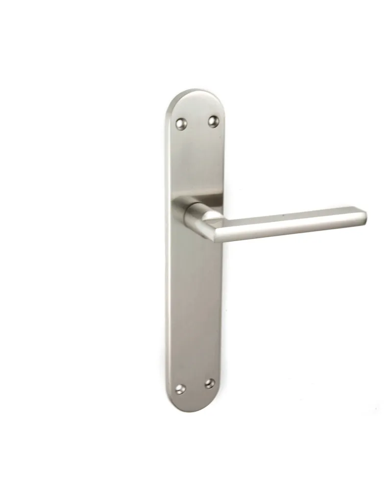 Manillas Mod.2 con Placa Níquel Satinado 247x41 mm | Juego Puertas