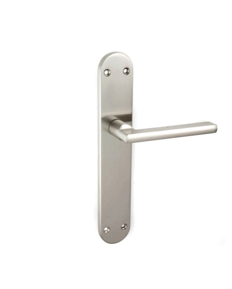 Manillas Mod.2 con Placa Níquel Satinado 247x41 mm | Juego Puertas