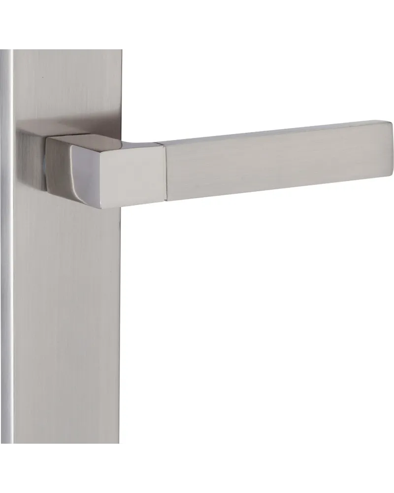 Manillas Dicapri con Placa Níquel Satinado 240x45 mm | Juego Puertas