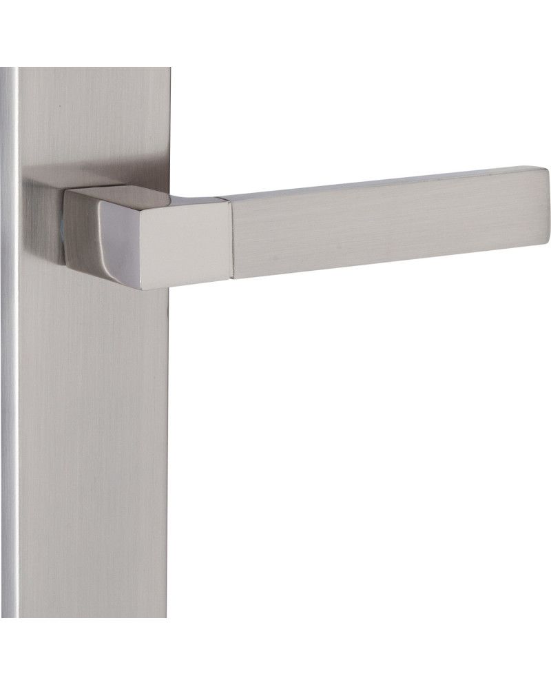 Manillas Dicapri con Placa Níquel Satinado 240x45 mm | Juego Puertas