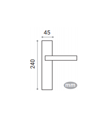 Manillas Dicapri con Placa Níquel Satinado 240x45 mm | Juego Puertas