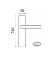 Manillas Dicapri con Placa Níquel Satinado 240x45 mm | Juego Puertas
