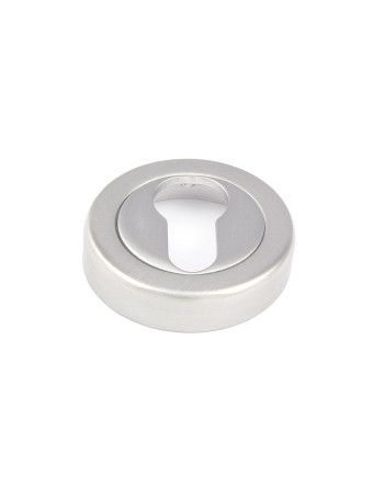 Bocallave de Pera 50 mm Redondo Níquel Satinado | Escudo Llave