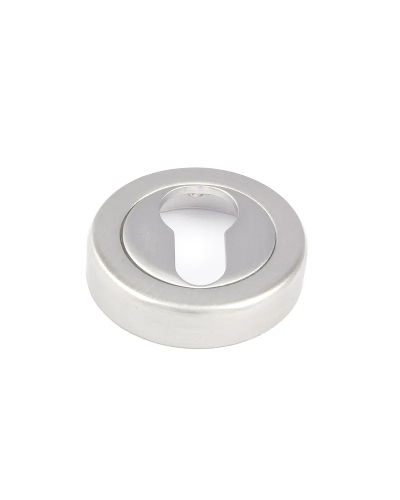 Bocallave de Pera 50 mm Redondo Níquel Satinado | Escudo Llave