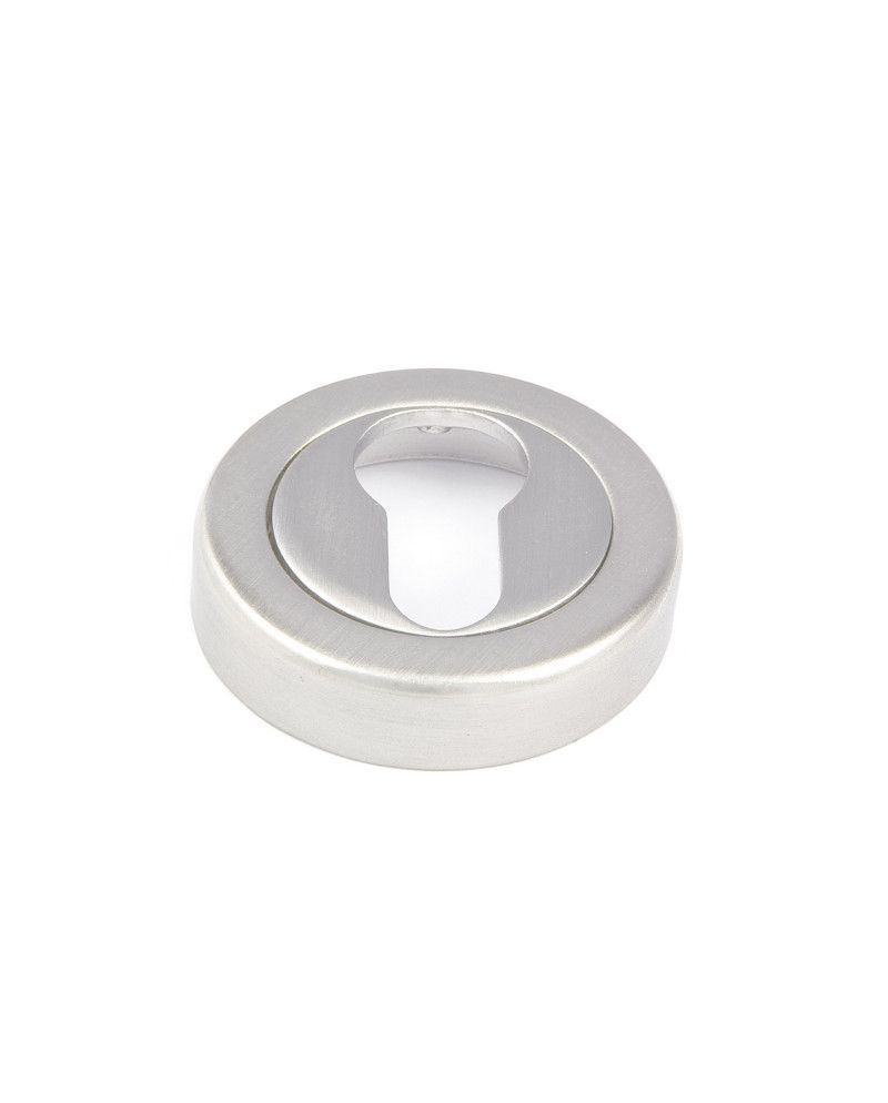 Bocallave de Pera 50 mm Redondo Níquel Satinado | Escudo Llave