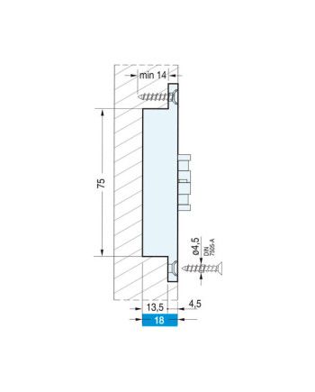Bisagra Oculta Alfa29 40 Kg Plata Mate | Bisagra Invisible Puertas
