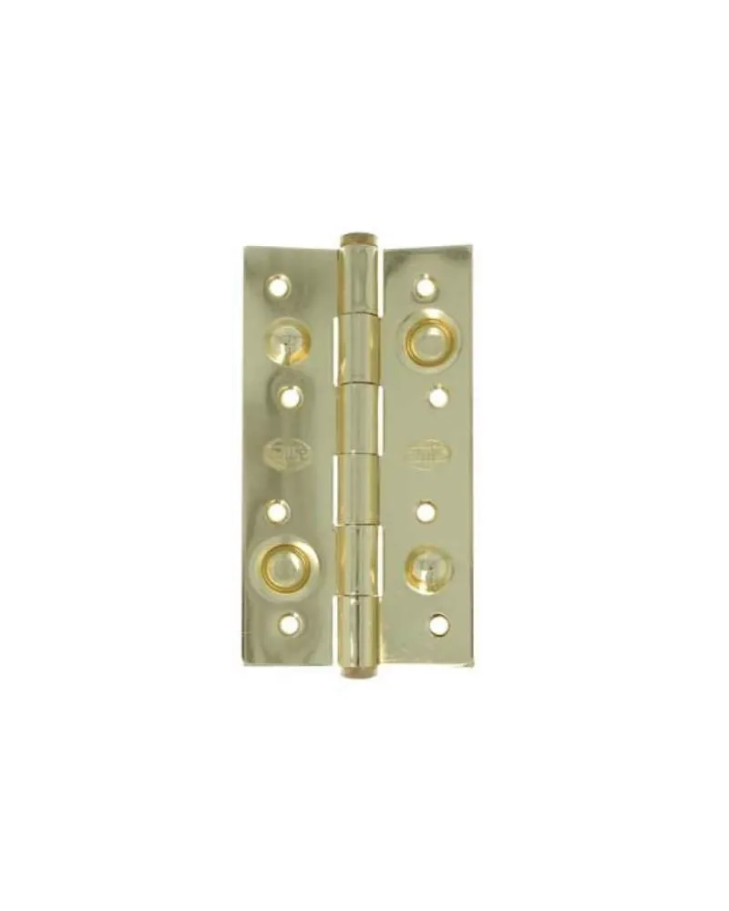 Bisagra de Seguridad 150x80 Latonado | Canto Cuadrado con Remate