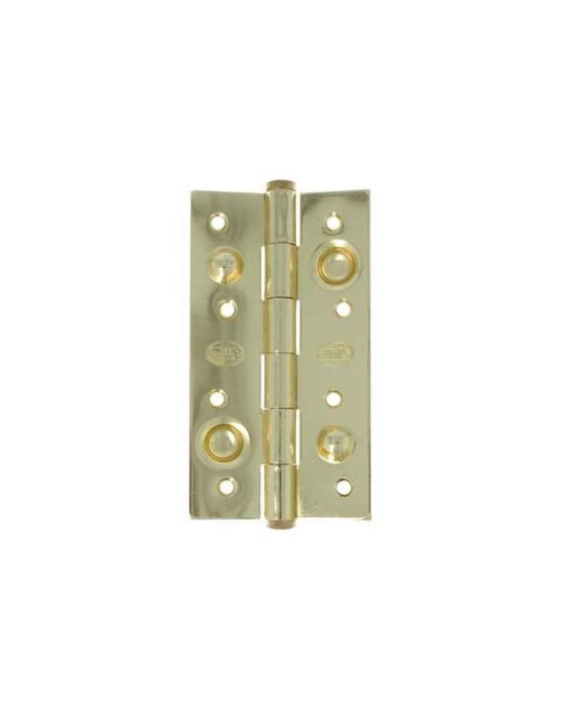 Bisagra de Seguridad 150x80 Latonado | Canto Cuadrado con Remate
