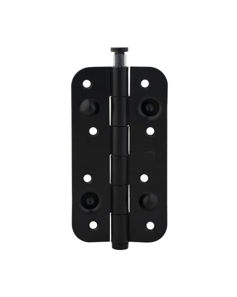 Bisagra de Seguridad 150x80 Negro | Canto Redondo con Remate