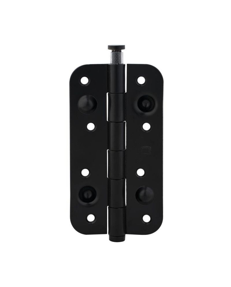 Bisagra de Seguridad 150x80 Negro | Canto Redondo con Remate