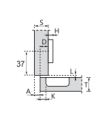 Bisagra Super Acodada 110º | Cazoleta 35 mm para Muebles