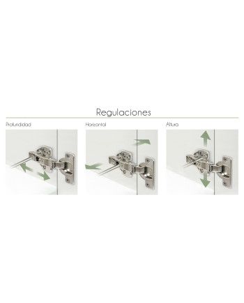 Bisagra Super Acodada 110º | Cazoleta 35 mm para Muebles