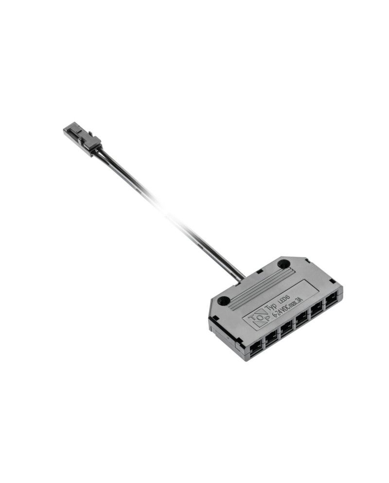 Conector LED 6 Tomas Mini AMP | Distribuidor AWG24 12V