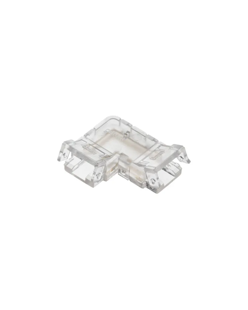 Conector LED COB 8 mm 90º Transparente | Sin Soldadura