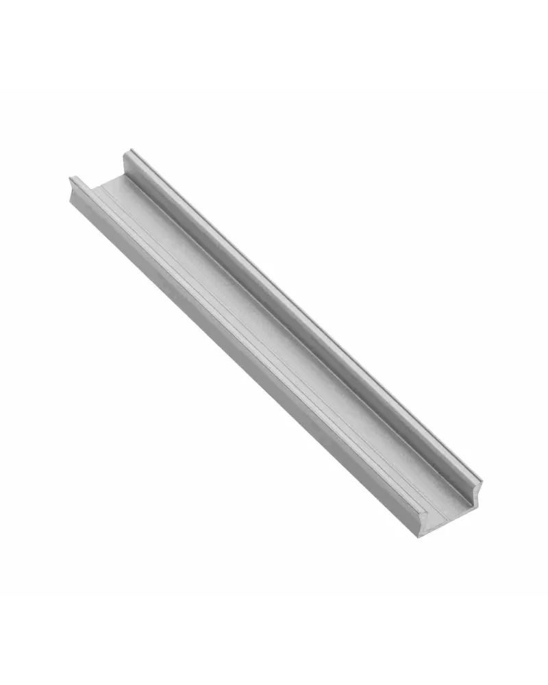 Perfil Aluminio LED Superficie GLAX Mini Plata Mate 3m | Instalación Profesional
