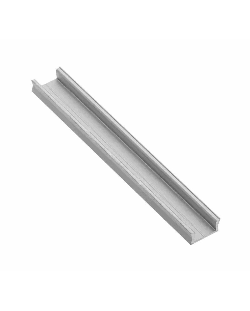 Perfil Aluminio LED Superficie GLAX Mini Plata Mate 3m | Instalación Profesional