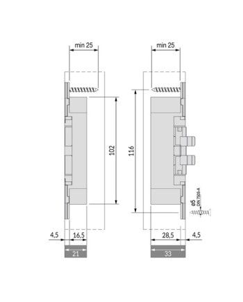 Bisagra Oculta Alfa32 80 Kg (3B) Plata Mate | Bisagra Invisible Puertas