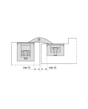 Bisagra Oculta Alfa32 80 Kg (3B) Plata Mate | Bisagra Invisible Puertas