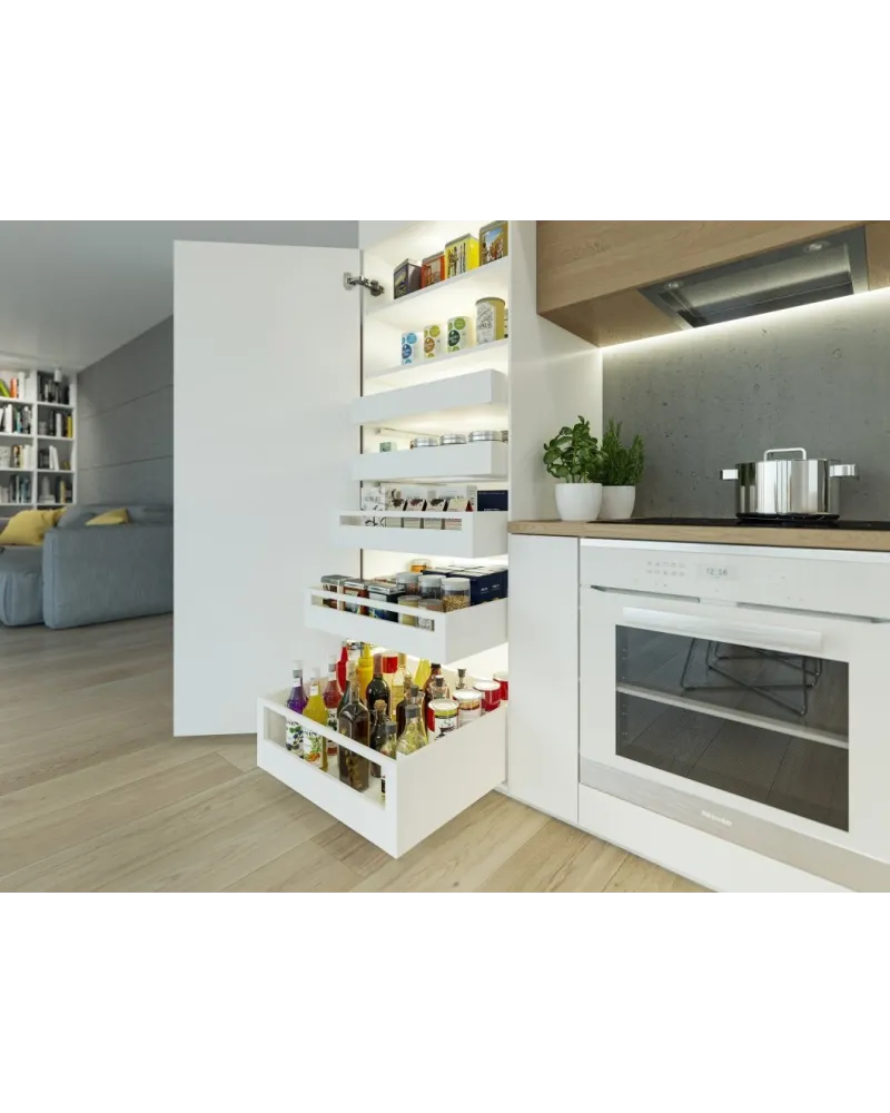 Conjunto Frente Metálico AXISPRO para Cajón Interior | Blanco y Antracita