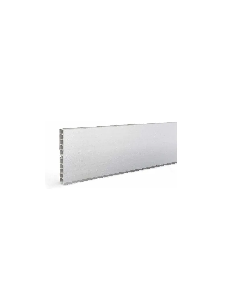 Zócalo PVC/Aluminio Plata Mate Alt. 100 mm 3,95 metros