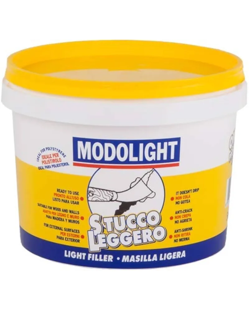 Masilla Ligera Blanca Modolight 500 ml | Reparación Pared y Madera