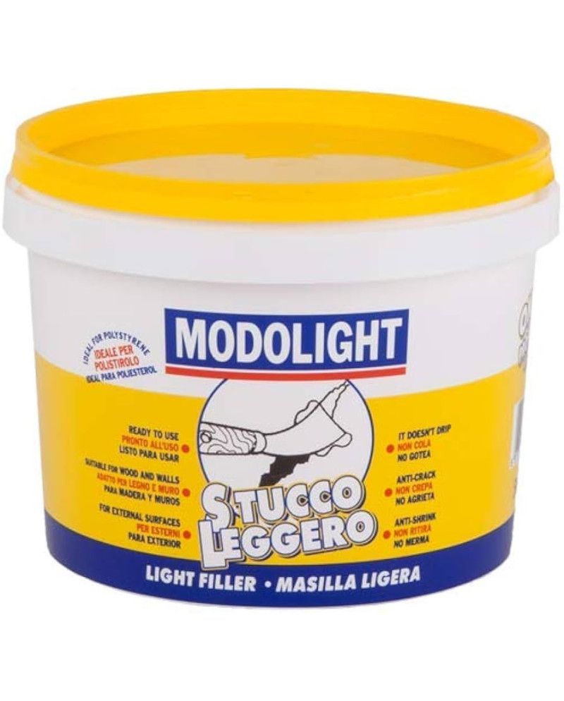 Masilla Ligera Blanca Modolight 500 ml | Reparación Pared y Madera