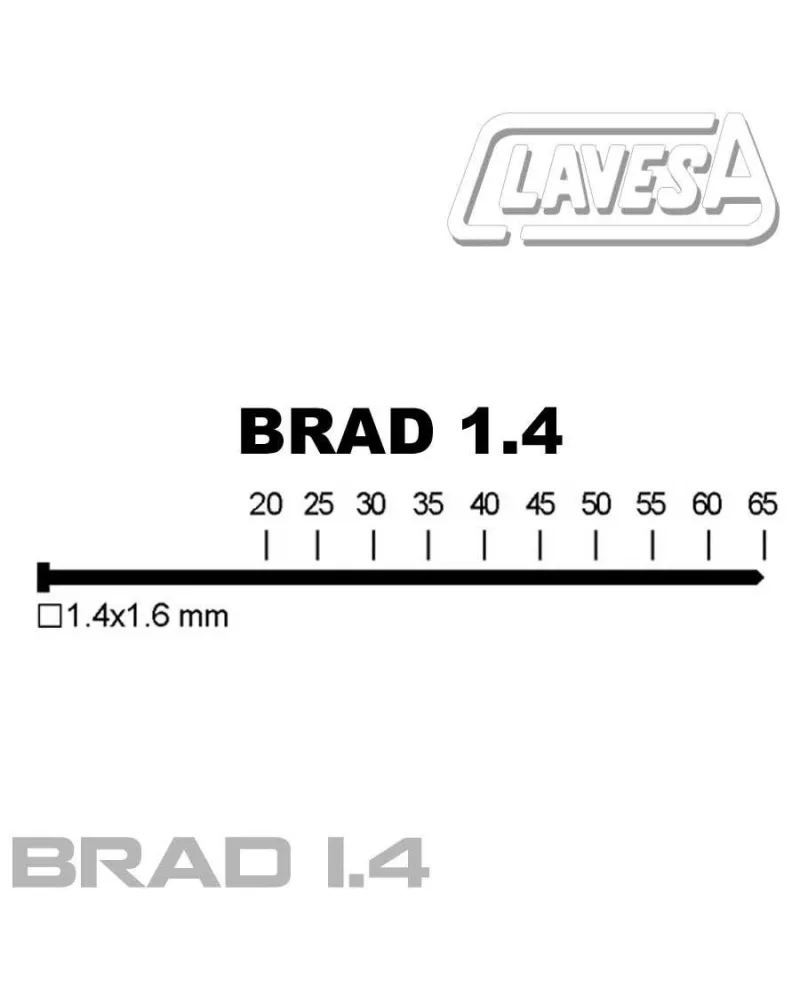 Clavo Brad 1.4 mm con Cabeza | Estuche 10.000 Unidades