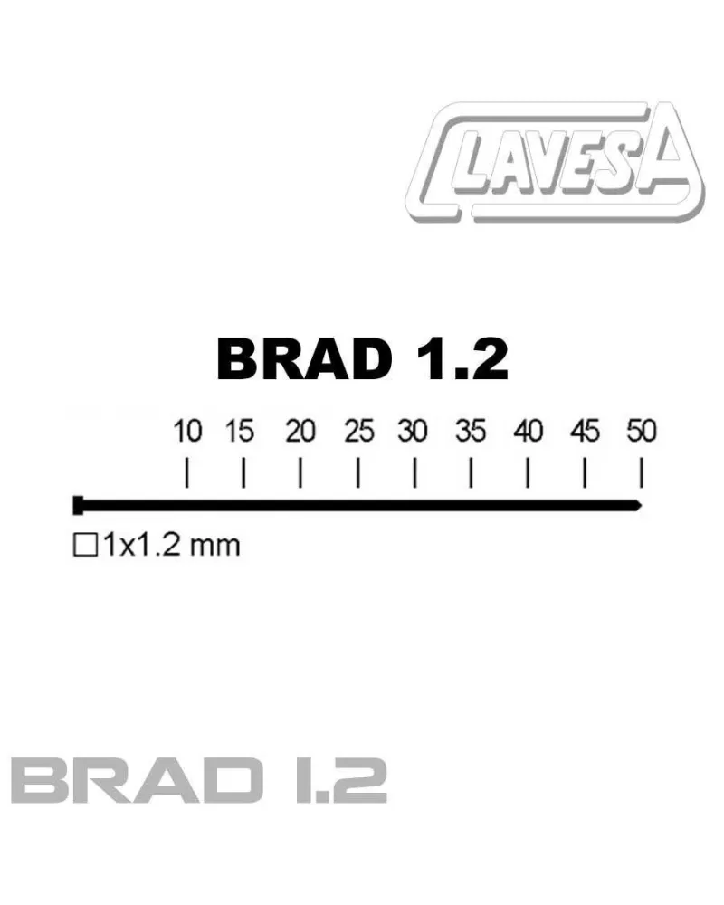 Clavo Brad 1.2 mm con Cabeza | Estuche 10.000 Unidades