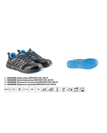 Zapatos de seguridad WARNOW Ripstop S1PL SR FO
