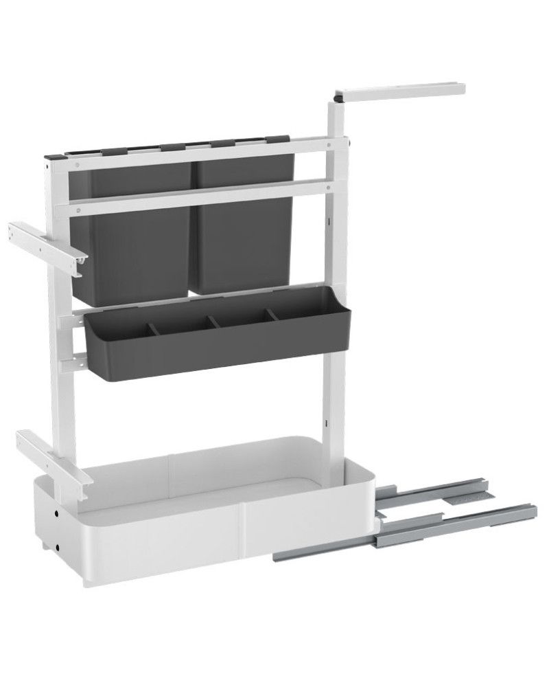 Organizador extraíble granito/blanco