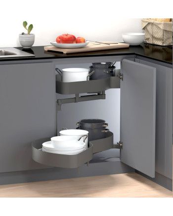 Esquinera Gemela NEO System 90 Grafito | Rincón Cocina Premium