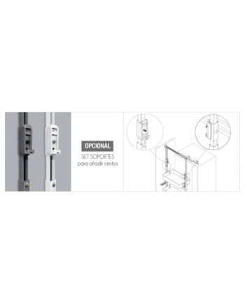 Columna extraíble 6 Cestos MOD.30 grafito/blanco
