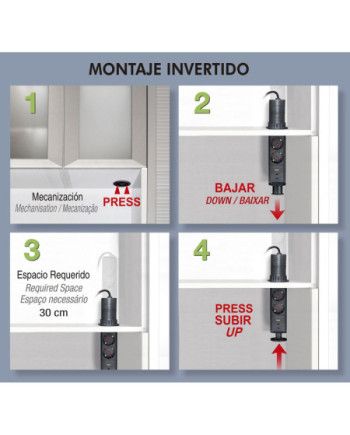 Torre oculta 2 enchufes + 1 USB-A + 2 USB-C Negro