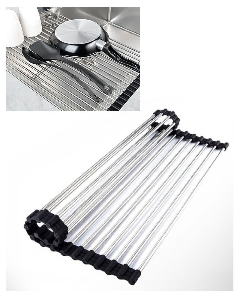 Escurridor enrollable fregadero varillas redondas Inox