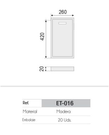 Tabla de corte madera para fregadero