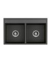 Fregadero MARTE 860x490x210 Negro/Gris/Blanco
