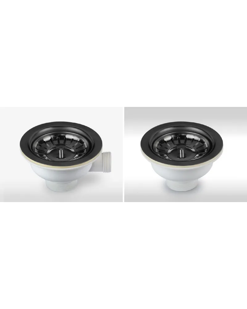 Set tapones fregadero 2 senos Negro