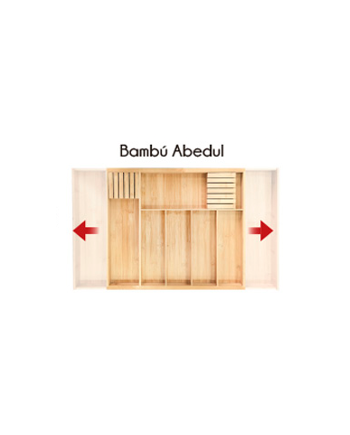 Cubertero extensible bambu nogal MOD.600-900 | Ref. F94435