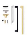 Asa negro cepillado VIEFE Graf Mini CC160mm para armarios