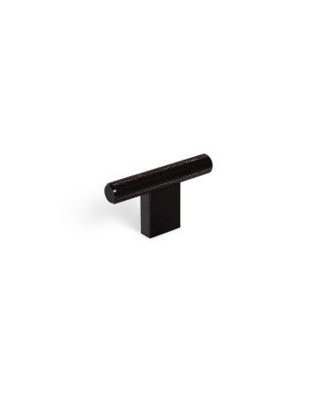 Pomo T negro cepillado VIEFE Graf Mini 60x33mm