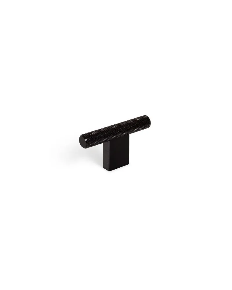 Pomo T negro cepillado VIEFE Graf Mini 60x33mm
