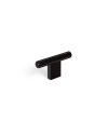 Pomo T negro cepillado VIEFE Graf Mini 60x33mm
